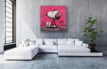 ERIC BRUMETTE - PINK SNOOPY SAVED MY LIFE - Toile L -