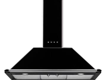 SMEG KT90BLE - Afzuigkap - Wandschouw - 90 cm - Zwart, Verzenden, Zo goed als nieuw