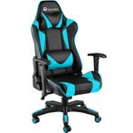 tectake Premium racing bureaustoel Twink - zwart/azuur, Huis en Inrichting, Bureaus, Verzenden, Nieuw