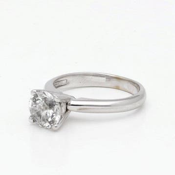 Bague - 18 carats Or blanc Diamant (Naturelle), Nieuw