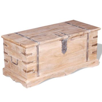 Opbergkist Acaciahout | Tweede kansje | OP = OP, Huis en Inrichting, Woonaccessoires | Kisten, Minder dan 50 cm, Gebruikt, 50 tot 100 cm
