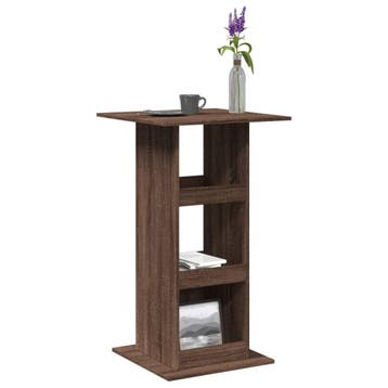 vidaXL Bartafel met opbergruimte 60x60x102 cm hout bruin, Verzenden