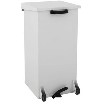 Pedaalemmer | CARRO | Aluminium | Wit | 110L | Klapdeksel |, Verzenden, Nieuw in verpakking