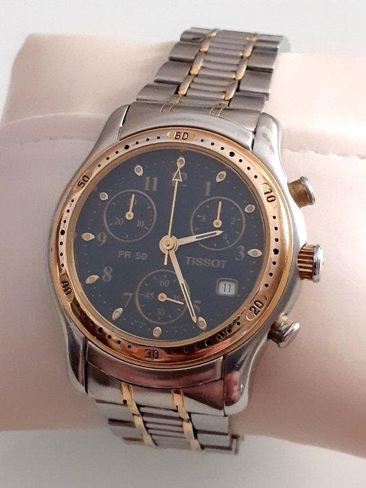 Tissot - Pr50 Chrono - Sapphire Crystal - Zonder, Handtassen en Accessoires, Horloges | Heren