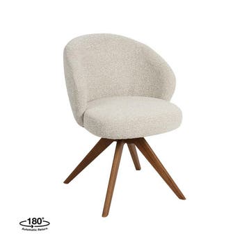Stoel Sabi | Naturel | Royal Boucle | Walnoot Houten Frame, Verzenden, Nieuw in verpakking