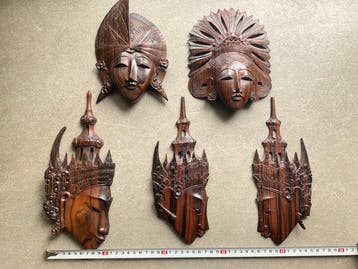 Balinese maskers Coromandel - Coromandel - Indonesië - Eind