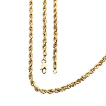 Gouden gedraaide schakelketting, Ophalen of Verzenden, Gebruikt, Goud, Goud