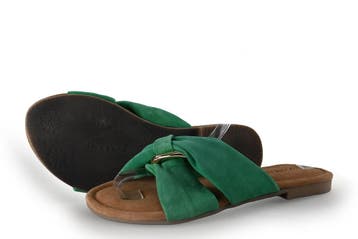 Lazamani Slippers in maat 37 Groen, Kleding | Dames, Schoenen, Slippers, Verzenden, Lazamani, Zo goed als nieuw