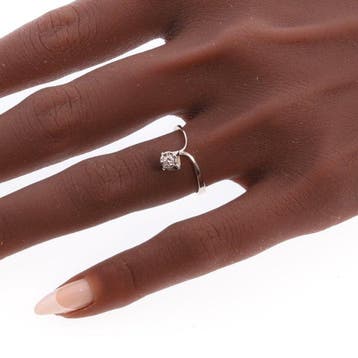 Ring - 18 karaat Witgoud - Diamant - Vintage jaren zeventig