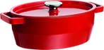 2dekans | Pyrex Slow Cook rood ovale gietijzeren braadpan, Ophalen of Verzenden
