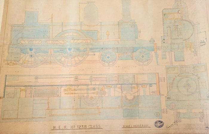 Vincent Raven - A rare Locomotive plan hand drawings and, Hobby & Loisirs créatifs, Trains miniatures | Échelles Autre