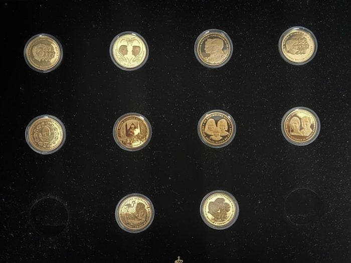 Pays-Bas. 2005, De Complete Koninklijke Collectie, 10 Gouden, Timbres & Monnaies, Monnaies | Europe | Monnaies non-euro