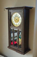 Horloge murale - Badische Uhrenfabrik (Baduf) - Bois,, Antiquités & Art