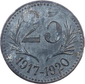 Frankrijk. Department of Hérault. 25 Centimes 1917