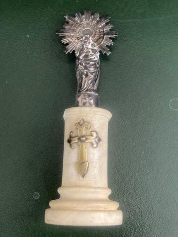 Beeldje - Estatua de la Virgen en plata de ley - Zilver