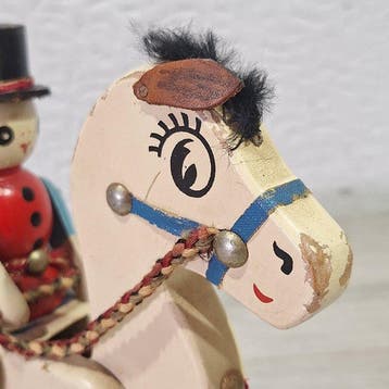 sconosciuto - Blikken speelgoed - Cavallino con Soldatino -, Antiek en Kunst, Antiek | Speelgoed