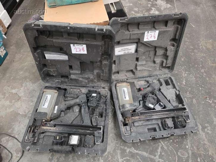 Accu nagelpistolen (2x) KITPRO 267170, Bricolage & Construction, Panneaux solaires & Accessoires, Enlèvement