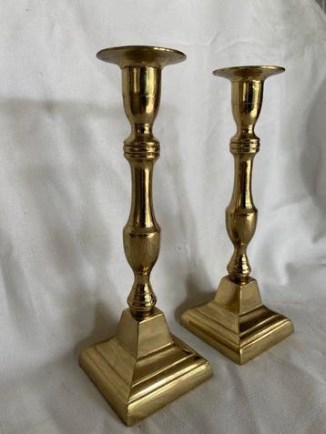 Kaarsenhouder (2) - Koper - Two vintage candles holde