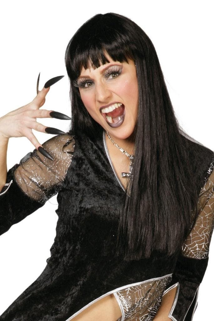 Zwarte Pruik Pony, Hobby en Vrije tijd, Feestartikelen, Nieuw, Verzenden