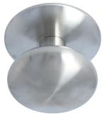 Voordeurknop BASICS LB80V Vast op rozet rvs