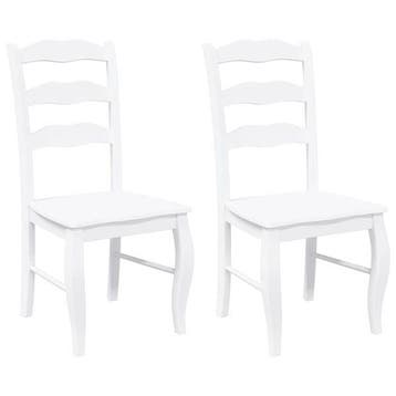 Eetkamerstoelen Wit 2st | 70% korting! Retour deal, Huis en Inrichting, Stoelen, Gebruikt, Twee, Verzenden, Wit