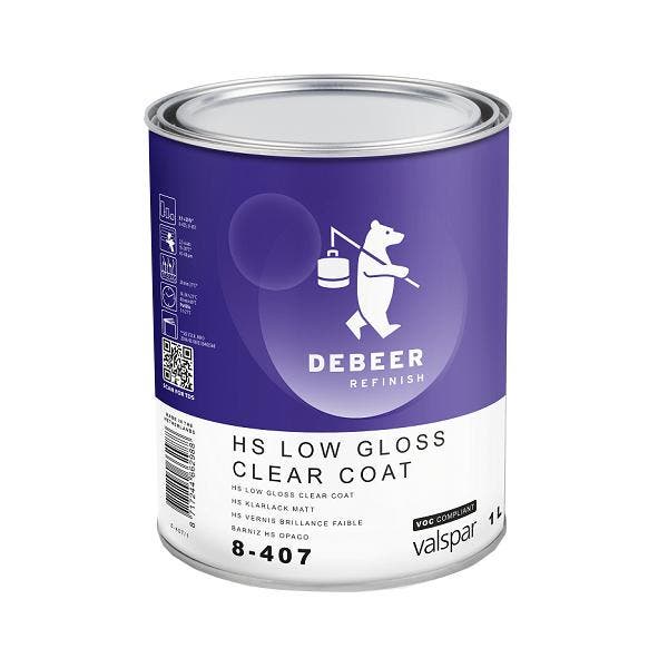 HS Low gloss Clear Coat - 1 liter - 8-407 De Beer, Auto diversen, Autogereedschap, Nieuw, Verzenden