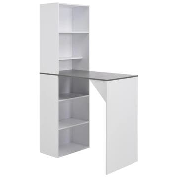 vidaXL Bartafel met kast 115x59x200 cm wit, Huis en Inrichting, Verzenden, Nieuw