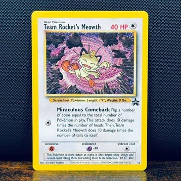 Pokémon Card - Team Rockets Meowth 18 – Pokémon, Nieuw