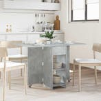 vidaXL Eettafel 115 x 70 x 75 cm Bewerkt hout Betongrijs, Huis en Inrichting, Verzenden, Nieuw