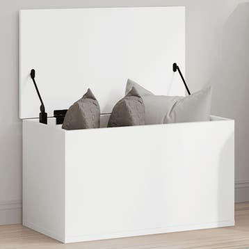 vidaXL Opbergbox 60x35x35 cm bewerkt hout wit, Verzenden, Nieuw