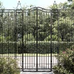 vidaXL Poort 121x8x200 cm smeedijzer zwart, Tuin en Terras, Verzenden, Nieuw