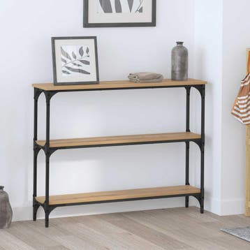 vidaXL Wandtafel Artisan Eiken 100 x 22,5 x 75 cm Bewerkt, Verzenden, Nieuw