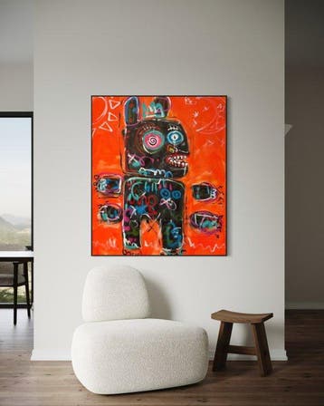 Timo Wedell - Vibrant Energy Unleashed - XL- Basquiat Style
