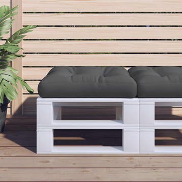 vidaXL Palletkussen 60x61,5x10 cm stof zwart, Huis en Inrichting, Verzenden, Nieuw