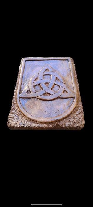 sculptuur, Triquetra Nodo Della Trinità - 25 cm - Gegoten