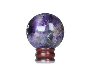 Natuurlijke paarse Auralite 23 bol – Zeldzame paarse Super, Verzamelen, Mineralen en Fossielen