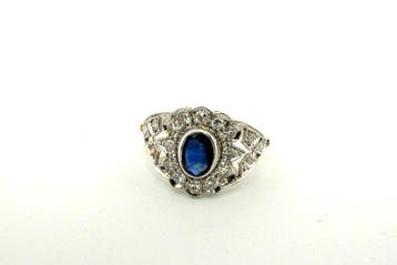 Bague - 18 carats Or jaune, Or blanc - 1.30ct. tw. Saphir -, Nieuw
