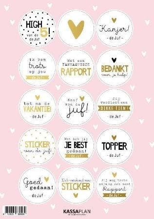 A5 Stickervel JUF (Stickervellen, Stickers), Ophalen of Verzenden, Nieuw, Sticker