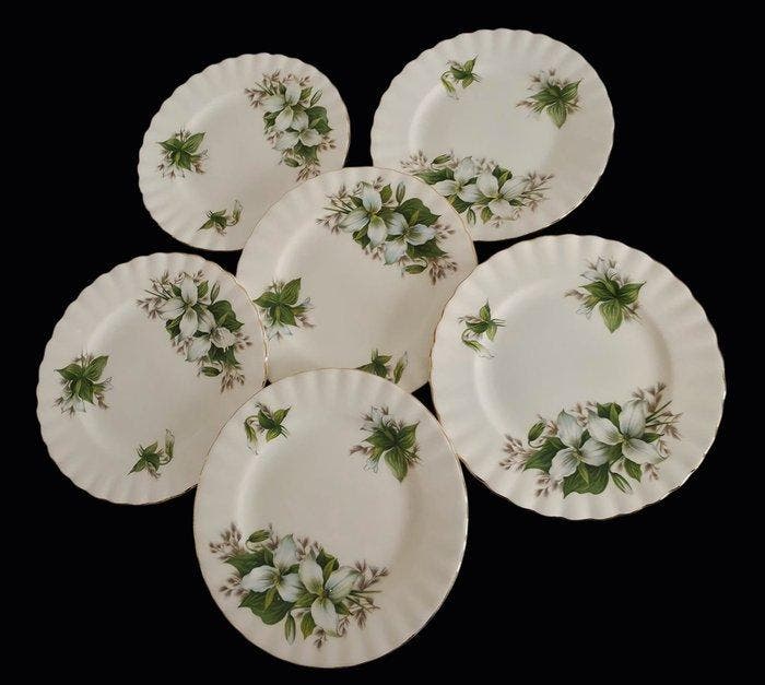 Royal Albert - Gebak/taartset (6) - Trillium -, Antiek en Kunst, Antiek | Meubels | Tafels