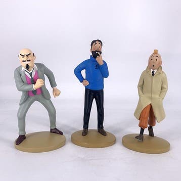Lot of 3 Official Hergé / Moulinsart Tintin Figures - Action