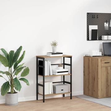 vidaXL Boekenplank 2-laags 40 x 29.5 x 115 cm Bewerkt hout, Verzenden, Nieuw