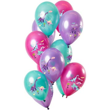 Dinosaurus Ballonnen Mix 30cm 12st, Verzenden