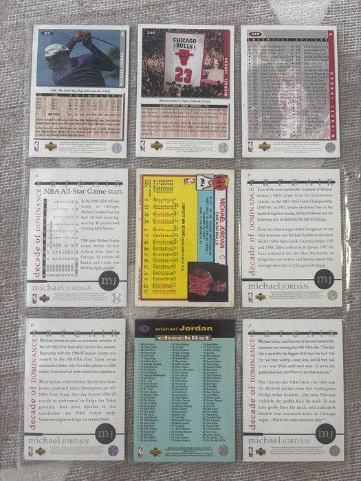 1994, 1992, 1995 Upper Deck Collectors Choice Michael, Collections, Autocollants