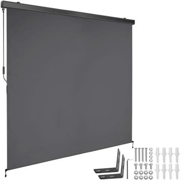 tectake Zonnescherm Eloise met 2 wandhouders - 200 x 250 cm,, Verzenden