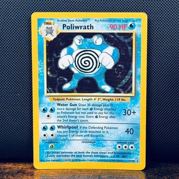 Pokémon Card - Poliwrath Holo 13 – Pokémon, Nieuw