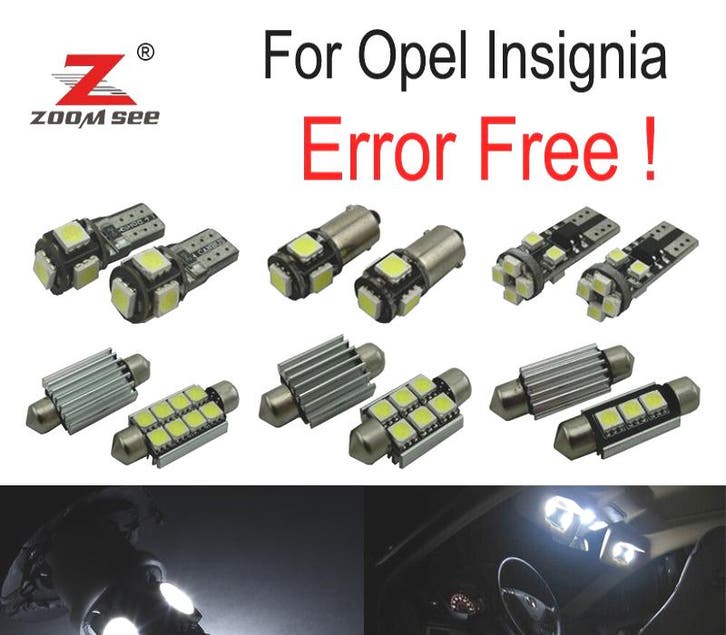 Kit 20 Ampoules Led Intérieur Pour Opel Insignia, Auto-onderdelen, Verlichting, Verzenden