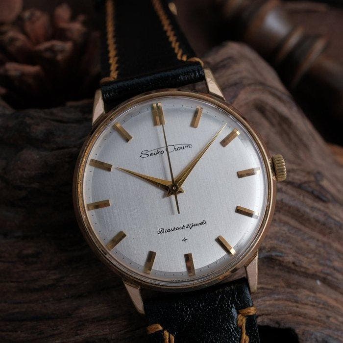 Seiko - Crown - Zonder minimumprijs - J15003E - Heren - 1962, Handtassen en Accessoires, Horloges | Antiek