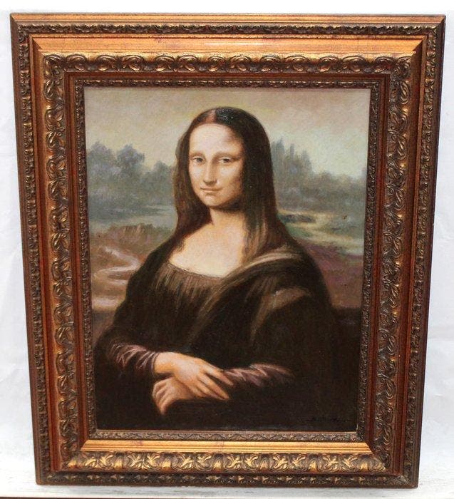 Enric Angel Beltrán Messa (1940-2006) - La Gioconda (tras, Antiek en Kunst, Kunst | Schilderijen | Klassiek