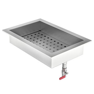 Crushed Ice Bak | RVS | Inbouw (Recht) | 1x 1/1 GN | Open |, Verzenden