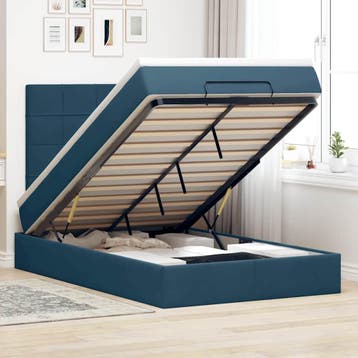 vidaXL Ottoman bed met matrassen 120x200cm fluweel, Verzenden